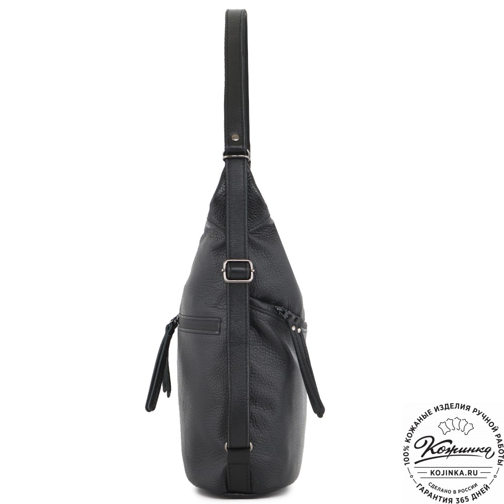  Женская кожаная сумка-трансформер "Ливадия" (черная)